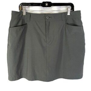 Eddie Bauer Adventurer Skort Skirt Gray Mini Activewear Stretch Size 12